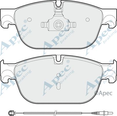 APEC BRAKING Комплект тормозных колодок, дисковый тормоз PAD1809